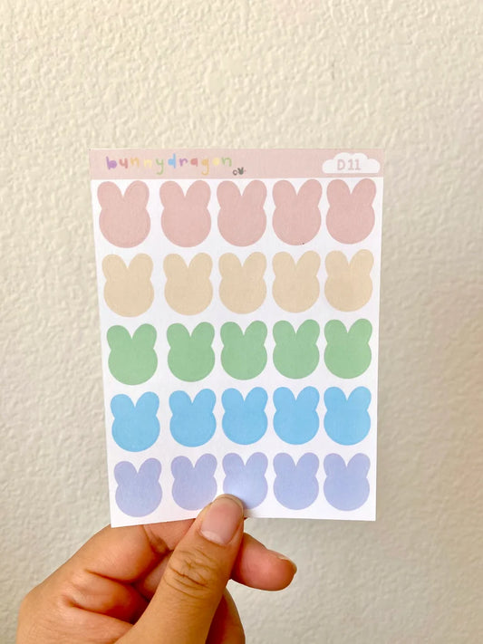 pastel bunny shapes